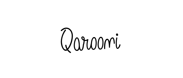 Design your own signature with our free online signature maker. With this signature software, you can create a handwritten (Angelique-Rose-font-FFP) signature for name Qarooni. Qarooni signature style 5 images and pictures png