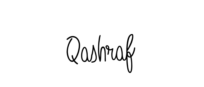 How to make Qashraf name signature. Use Angelique-Rose-font-FFP style for creating short signs online. This is the latest handwritten sign. Qashraf signature style 5 images and pictures png