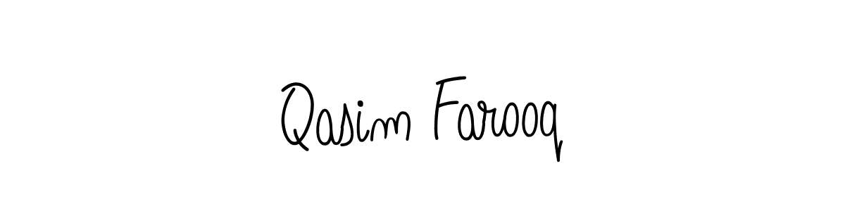 Design your own signature with our free online signature maker. With this signature software, you can create a handwritten (Angelique-Rose-font-FFP) signature for name Qasim Farooq. Qasim Farooq signature style 5 images and pictures png