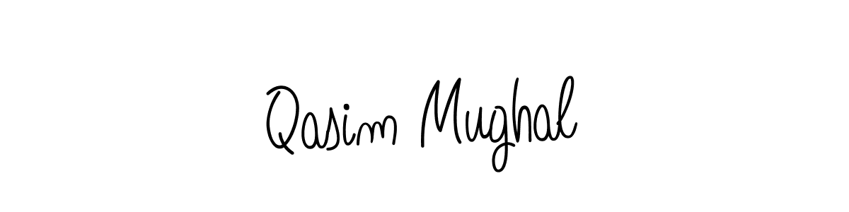Qasim Mughal stylish signature style. Best Handwritten Sign (Angelique-Rose-font-FFP) for my name. Handwritten Signature Collection Ideas for my name Qasim Mughal. Qasim Mughal signature style 5 images and pictures png