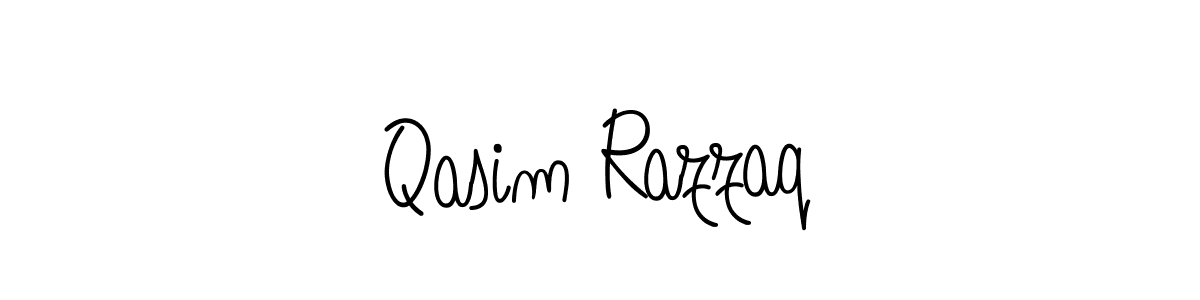 Use a signature maker to create a handwritten signature online. With this signature software, you can design (Angelique-Rose-font-FFP) your own signature for name Qasim Razzaq. Qasim Razzaq signature style 5 images and pictures png