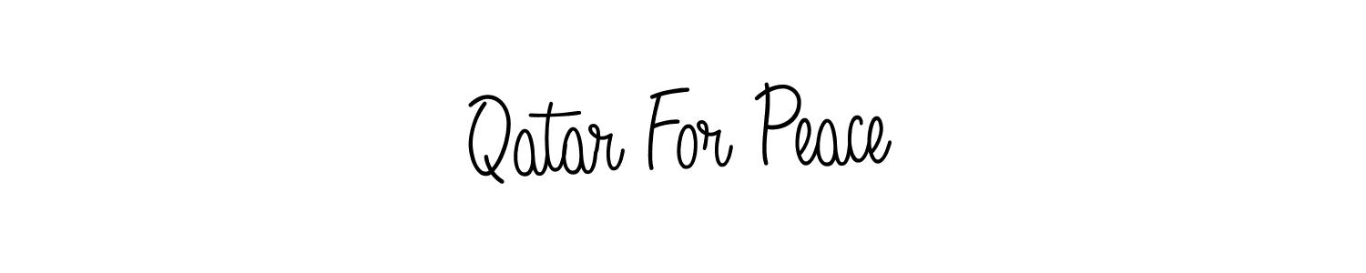 Design your own signature with our free online signature maker. With this signature software, you can create a handwritten (Angelique-Rose-font-FFP) signature for name Qatar For Peace. Qatar For Peace signature style 5 images and pictures png