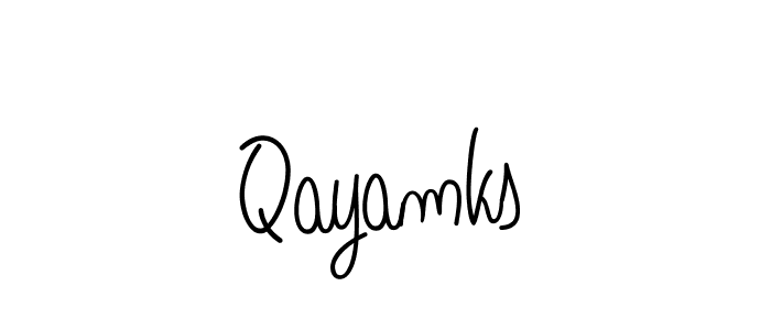 How to make Qayamks signature? Angelique-Rose-font-FFP is a professional autograph style. Create handwritten signature for Qayamks name. Qayamks signature style 5 images and pictures png