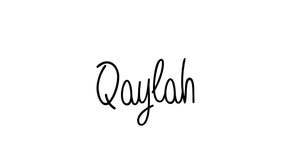 Design your own signature with our free online signature maker. With this signature software, you can create a handwritten (Angelique-Rose-font-FFP) signature for name Qaylah. Qaylah signature style 5 images and pictures png