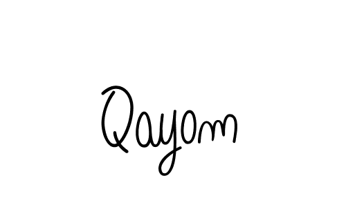 if you are searching for the best signature style for your name Qayom. so please give up your signature search. here we have designed multiple signature styles  using Angelique-Rose-font-FFP. Qayom signature style 5 images and pictures png