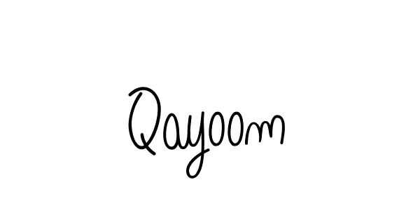 The best way (Angelique-Rose-font-FFP) to make a short signature is to pick only two or three words in your name. The name Qayoom include a total of six letters. For converting this name. Qayoom signature style 5 images and pictures png