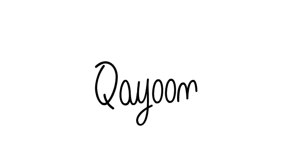 if you are searching for the best signature style for your name Qayoon. so please give up your signature search. here we have designed multiple signature styles  using Angelique-Rose-font-FFP. Qayoon signature style 5 images and pictures png