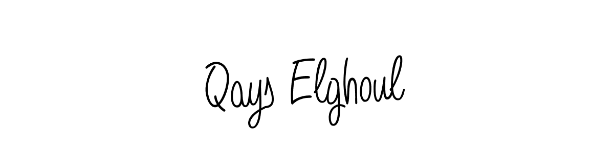Use a signature maker to create a handwritten signature online. With this signature software, you can design (Angelique-Rose-font-FFP) your own signature for name Qays Elghoul. Qays Elghoul signature style 5 images and pictures png