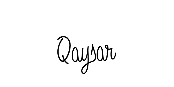 Design your own signature with our free online signature maker. With this signature software, you can create a handwritten (Angelique-Rose-font-FFP) signature for name Qaysar. Qaysar signature style 5 images and pictures png