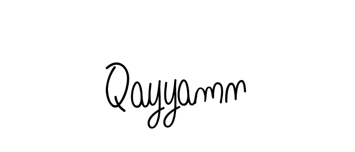 How to make Qayyamn signature? Angelique-Rose-font-FFP is a professional autograph style. Create handwritten signature for Qayyamn name. Qayyamn signature style 5 images and pictures png