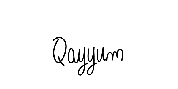 You should practise on your own different ways (Angelique-Rose-font-FFP) to write your name (Qayyum) in signature. don't let someone else do it for you. Qayyum signature style 5 images and pictures png