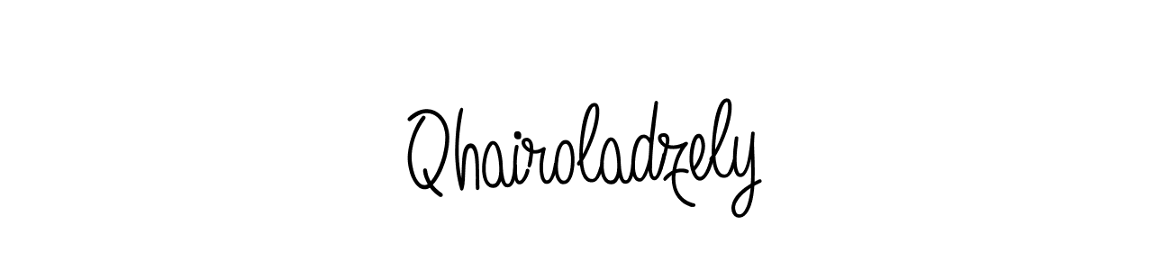 Also we have Qhairoladzely name is the best signature style. Create professional handwritten signature collection using Angelique-Rose-font-FFP autograph style. Qhairoladzely signature style 5 images and pictures png