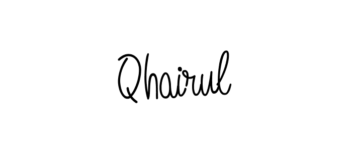 The best way (Angelique-Rose-font-FFP) to make a short signature is to pick only two or three words in your name. The name Qhairul include a total of six letters. For converting this name. Qhairul signature style 5 images and pictures png