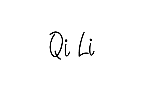 How to make Qi Li name signature. Use Angelique-Rose-font-FFP style for creating short signs online. This is the latest handwritten sign. Qi Li signature style 5 images and pictures png