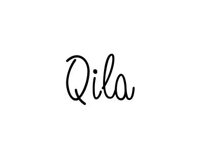 Make a beautiful signature design for name Qila. With this signature (Angelique-Rose-font-FFP) style, you can create a handwritten signature for free. Qila signature style 5 images and pictures png