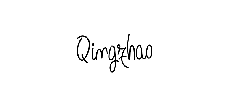 Use a signature maker to create a handwritten signature online. With this signature software, you can design (Angelique-Rose-font-FFP) your own signature for name Qingzhao. Qingzhao signature style 5 images and pictures png