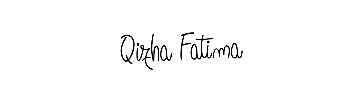 if you are searching for the best signature style for your name Qizha Fatima. so please give up your signature search. here we have designed multiple signature styles  using Angelique-Rose-font-FFP. Qizha Fatima signature style 5 images and pictures png