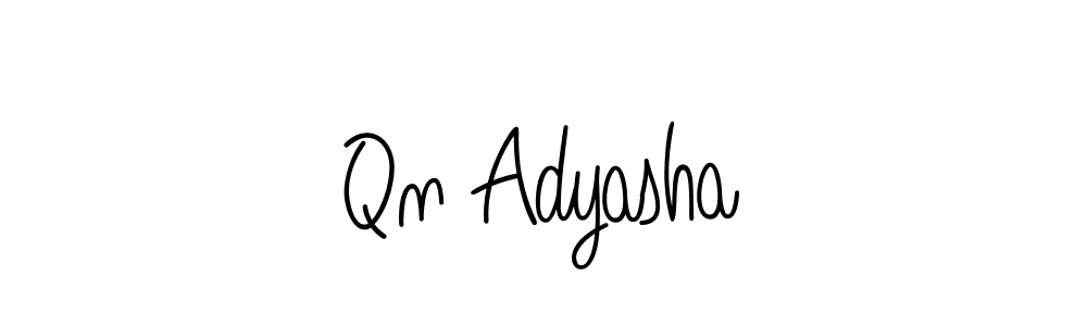 How to make Qn Adyasha name signature. Use Angelique-Rose-font-FFP style for creating short signs online. This is the latest handwritten sign. Qn Adyasha signature style 5 images and pictures png