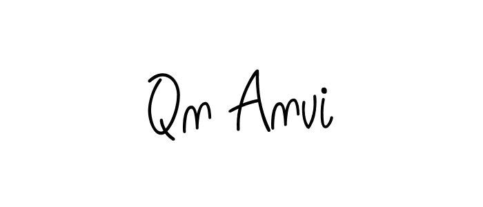 The best way (Angelique-Rose-font-FFP) to make a short signature is to pick only two or three words in your name. The name Qn Anvi include a total of six letters. For converting this name. Qn Anvi signature style 5 images and pictures png