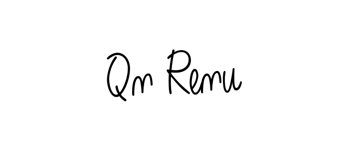 Best and Professional Signature Style for Qn Renu. Angelique-Rose-font-FFP Best Signature Style Collection. Qn Renu signature style 5 images and pictures png