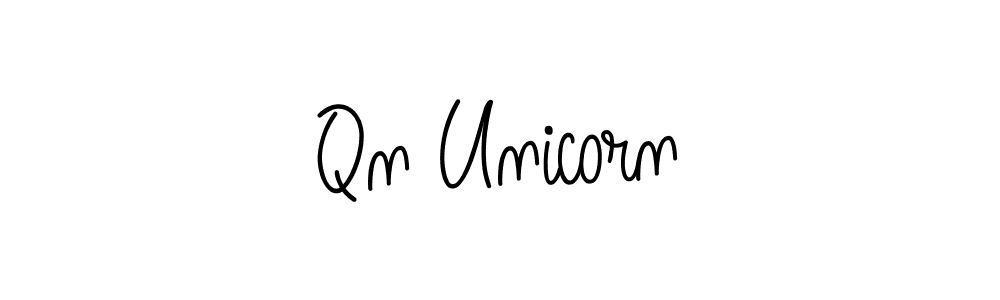 Qn Unicorn stylish signature style. Best Handwritten Sign (Angelique-Rose-font-FFP) for my name. Handwritten Signature Collection Ideas for my name Qn Unicorn. Qn Unicorn signature style 5 images and pictures png