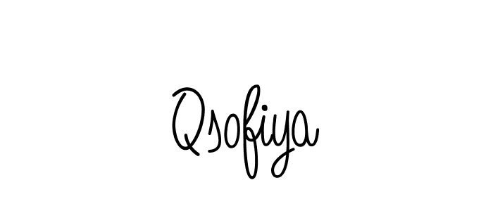 How to make Qsofiya name signature. Use Angelique-Rose-font-FFP style for creating short signs online. This is the latest handwritten sign. Qsofiya signature style 5 images and pictures png
