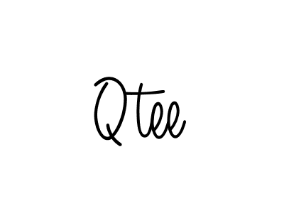 Qtee stylish signature style. Best Handwritten Sign (Angelique-Rose-font-FFP) for my name. Handwritten Signature Collection Ideas for my name Qtee. Qtee signature style 5 images and pictures png