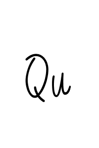 Create a beautiful signature design for name Qu. With this signature (Angelique-Rose-font-FFP) fonts, you can make a handwritten signature for free. Qu signature style 5 images and pictures png