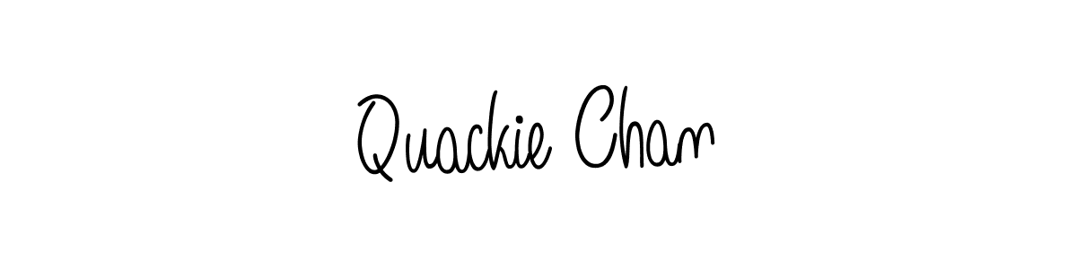 Use a signature maker to create a handwritten signature online. With this signature software, you can design (Angelique-Rose-font-FFP) your own signature for name Quackie Chan. Quackie Chan signature style 5 images and pictures png