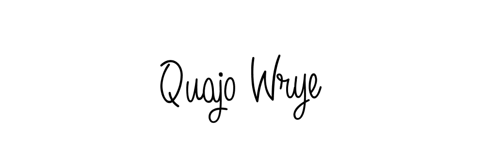 You should practise on your own different ways (Angelique-Rose-font-FFP) to write your name (Quajo Wrye) in signature. don't let someone else do it for you. Quajo Wrye signature style 5 images and pictures png