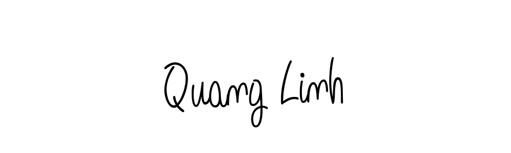 Make a beautiful signature design for name Quang Linh. With this signature (Angelique-Rose-font-FFP) style, you can create a handwritten signature for free. Quang Linh signature style 5 images and pictures png