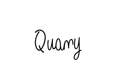 How to make Quany name signature. Use Angelique-Rose-font-FFP style for creating short signs online. This is the latest handwritten sign. Quany signature style 5 images and pictures png