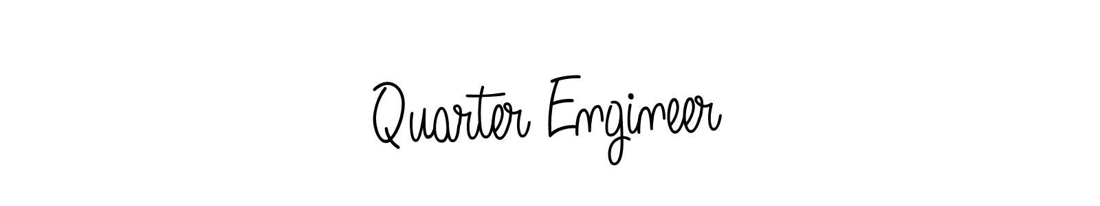How to make Quarter Engineer name signature. Use Angelique-Rose-font-FFP style for creating short signs online. This is the latest handwritten sign. Quarter Engineer signature style 5 images and pictures png