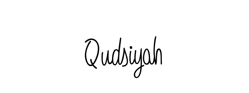 How to make Qudsiyah name signature. Use Angelique-Rose-font-FFP style for creating short signs online. This is the latest handwritten sign. Qudsiyah signature style 5 images and pictures png