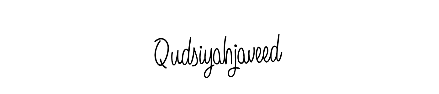 How to Draw Qudsiyahjaveed signature style? Angelique-Rose-font-FFP is a latest design signature styles for name Qudsiyahjaveed. Qudsiyahjaveed signature style 5 images and pictures png