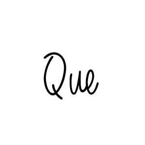 How to make Que signature? Angelique-Rose-font-FFP is a professional autograph style. Create handwritten signature for Que name. Que signature style 5 images and pictures png