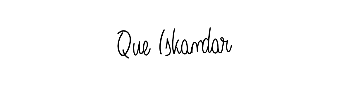 Make a short Que Iskandar signature style. Manage your documents anywhere anytime using Angelique-Rose-font-FFP. Create and add eSignatures, submit forms, share and send files easily. Que Iskandar signature style 5 images and pictures png