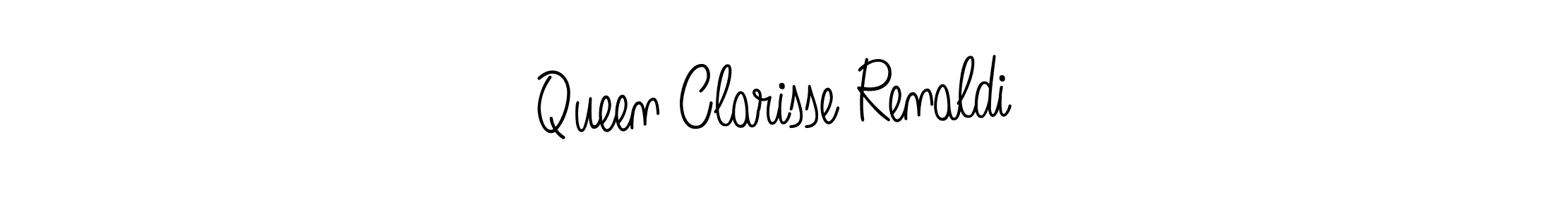 Create a beautiful signature design for name Queen Clarisse Renaldi. With this signature (Angelique-Rose-font-FFP) fonts, you can make a handwritten signature for free. Queen Clarisse Renaldi signature style 5 images and pictures png