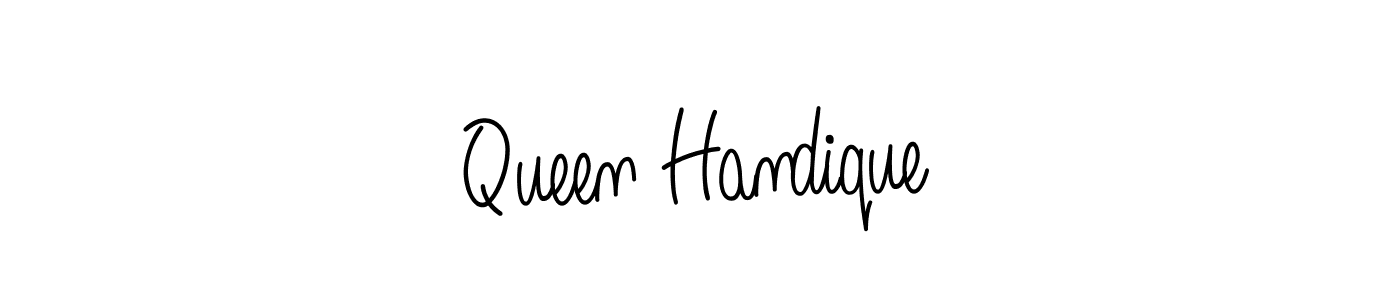 Make a beautiful signature design for name Queen Handique. With this signature (Angelique-Rose-font-FFP) style, you can create a handwritten signature for free. Queen Handique signature style 5 images and pictures png