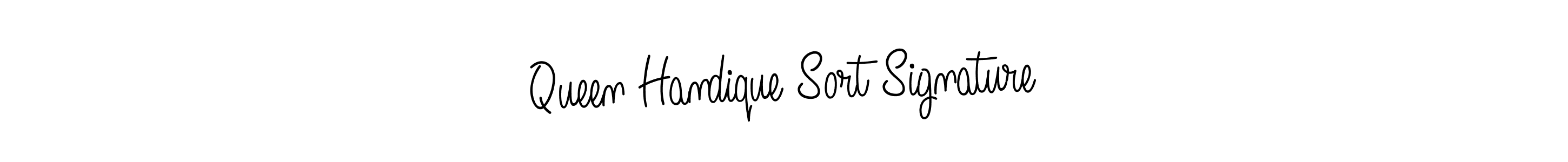 How to make Queen Handique Sort Signature name signature. Use Angelique-Rose-font-FFP style for creating short signs online. This is the latest handwritten sign. Queen Handique Sort Signature signature style 5 images and pictures png
