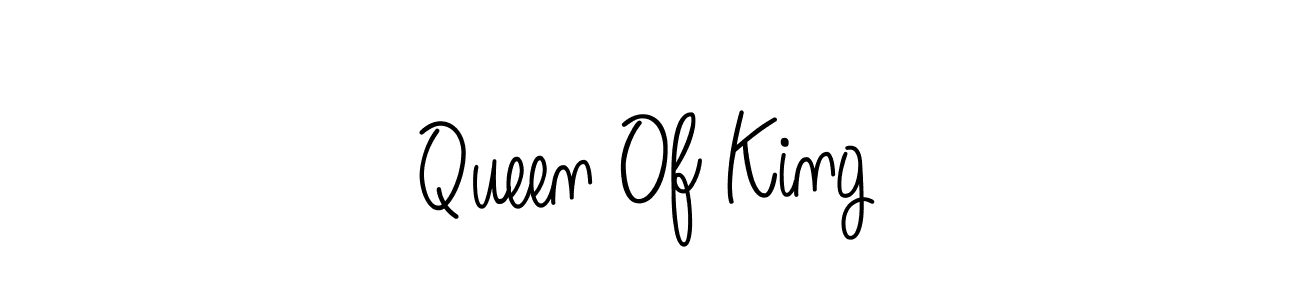 Queen Of King stylish signature style. Best Handwritten Sign (Angelique-Rose-font-FFP) for my name. Handwritten Signature Collection Ideas for my name Queen Of King. Queen Of King signature style 5 images and pictures png
