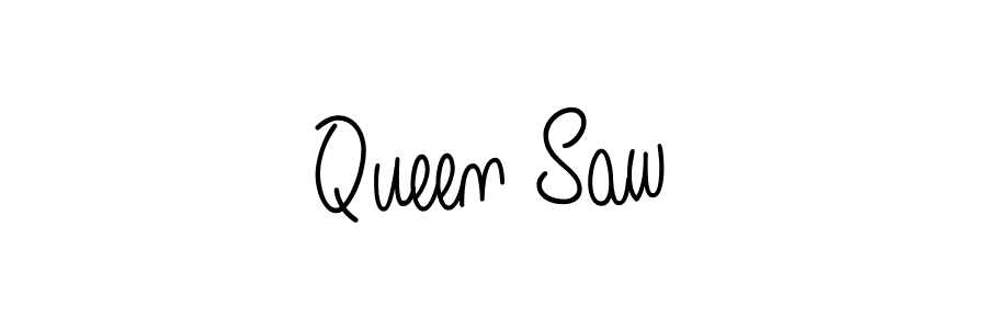 Queen Saw stylish signature style. Best Handwritten Sign (Angelique-Rose-font-FFP) for my name. Handwritten Signature Collection Ideas for my name Queen Saw. Queen Saw signature style 5 images and pictures png