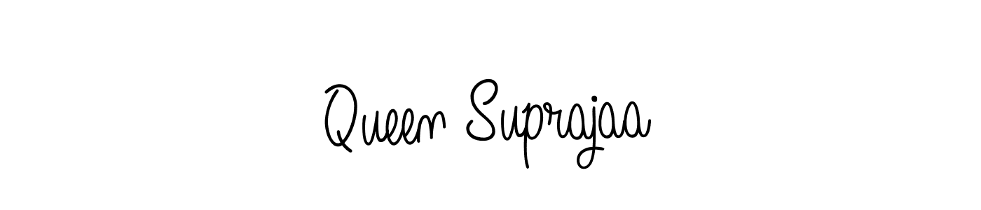 Make a beautiful signature design for name Queen Suprajaa. With this signature (Angelique-Rose-font-FFP) style, you can create a handwritten signature for free. Queen Suprajaa signature style 5 images and pictures png