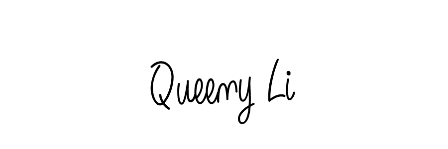 Queeny Li stylish signature style. Best Handwritten Sign (Angelique-Rose-font-FFP) for my name. Handwritten Signature Collection Ideas for my name Queeny Li. Queeny Li signature style 5 images and pictures png