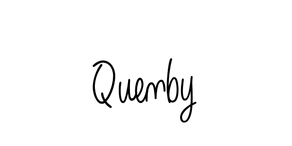 Quenby stylish signature style. Best Handwritten Sign (Angelique-Rose-font-FFP) for my name. Handwritten Signature Collection Ideas for my name Quenby. Quenby signature style 5 images and pictures png