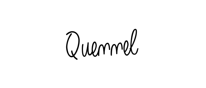 Quennel stylish signature style. Best Handwritten Sign (Angelique-Rose-font-FFP) for my name. Handwritten Signature Collection Ideas for my name Quennel. Quennel signature style 5 images and pictures png