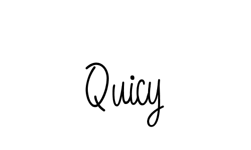 Quicy stylish signature style. Best Handwritten Sign (Angelique-Rose-font-FFP) for my name. Handwritten Signature Collection Ideas for my name Quicy. Quicy signature style 5 images and pictures png