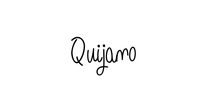 Use a signature maker to create a handwritten signature online. With this signature software, you can design (Angelique-Rose-font-FFP) your own signature for name Quijano. Quijano signature style 5 images and pictures png