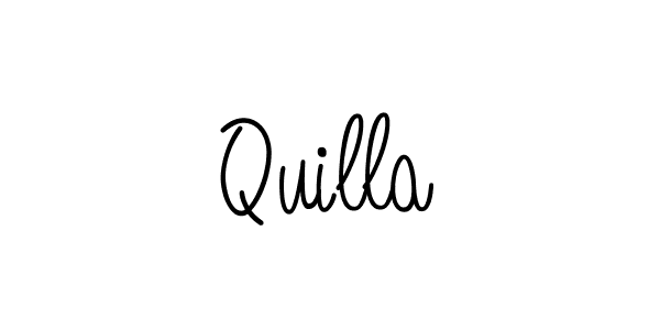 if you are searching for the best signature style for your name Quilla. so please give up your signature search. here we have designed multiple signature styles  using Angelique-Rose-font-FFP. Quilla signature style 5 images and pictures png