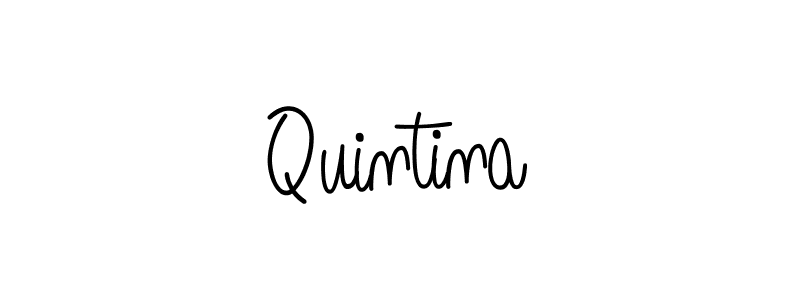 Make a beautiful signature design for name Quintina. With this signature (Angelique-Rose-font-FFP) style, you can create a handwritten signature for free. Quintina signature style 5 images and pictures png